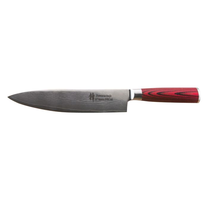 Damascus Steel Knife – Wood Handle 8 inch Chef - Green Shop Online