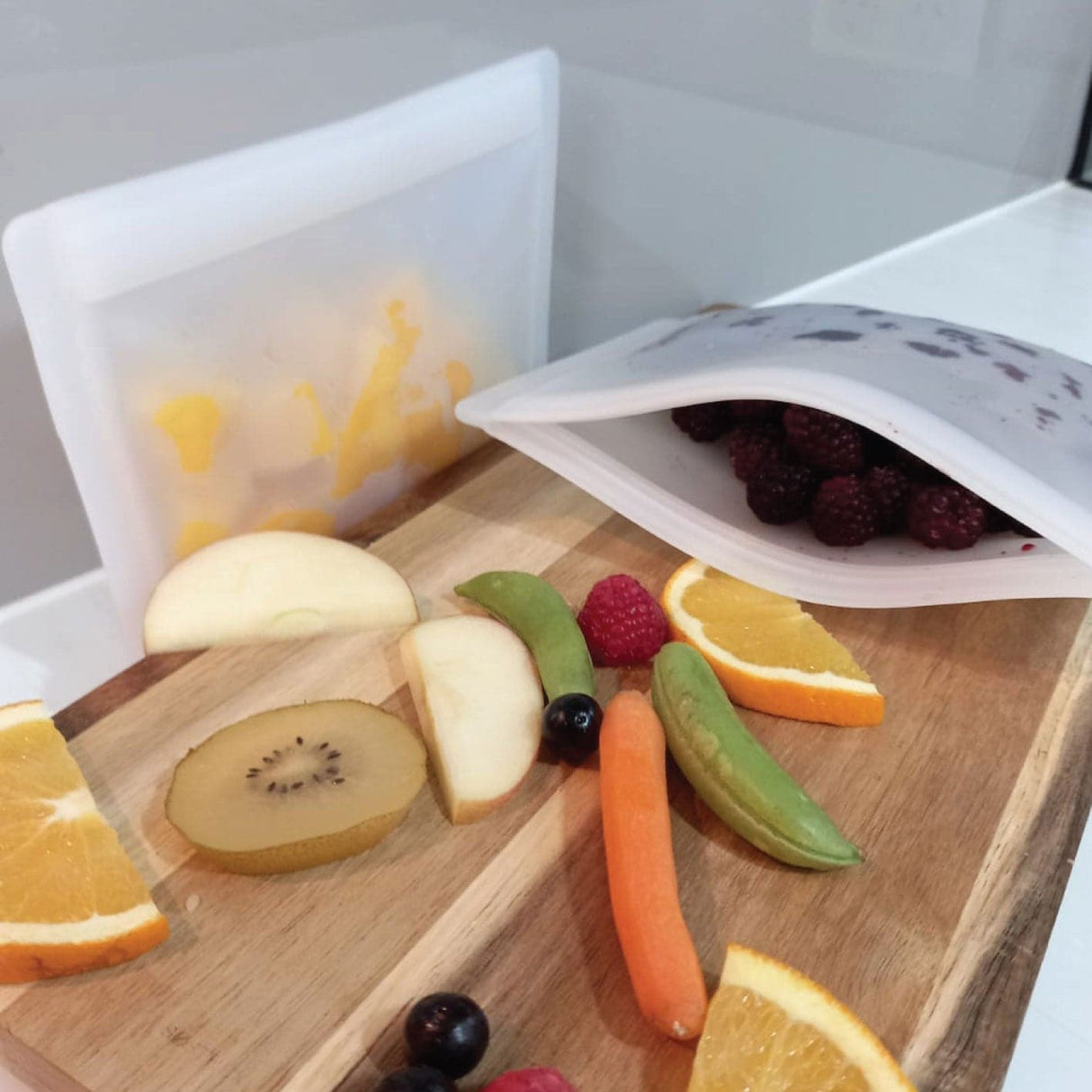 Reusable Silicone Food Pouches - 500ML - Green Shop Online