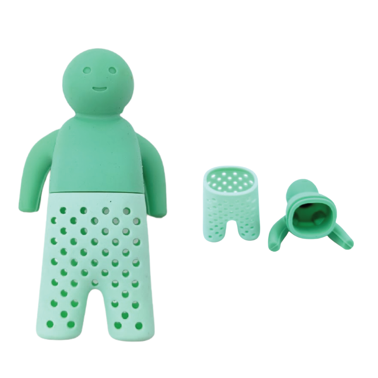 Silicone Tea Strainer Man - Green Shop Online