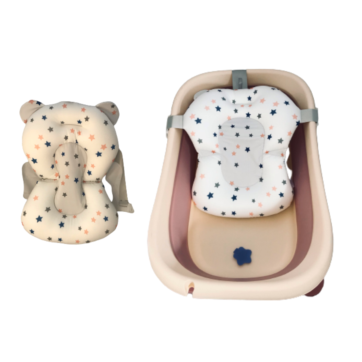 Foldable Bath Pillows - White, Pink, Blue - Green Shop Online