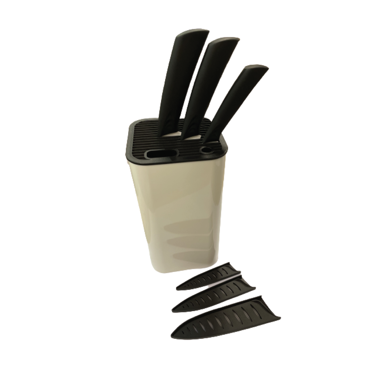 3 Piece Ceramic Knife and a Free White Gloss Holder - Green Shop Online