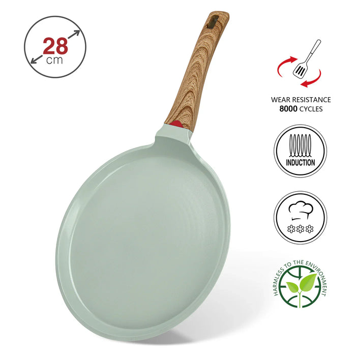 Crepe Pan 28cm with Induction Bottom (Aluminium with Non-stick Coating) - CAMEO Series