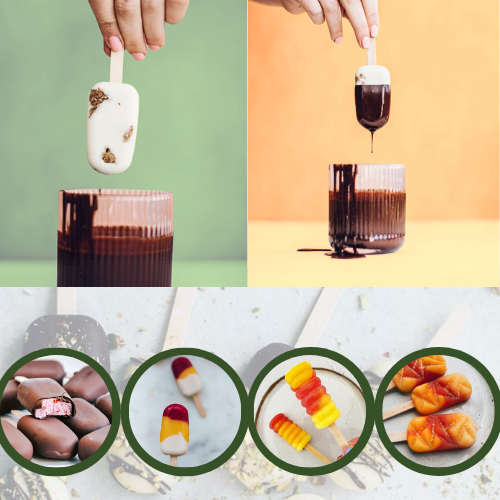 Mini Silicone Ice Cream Moulds Reusable & Non Stick - Green Shop Online