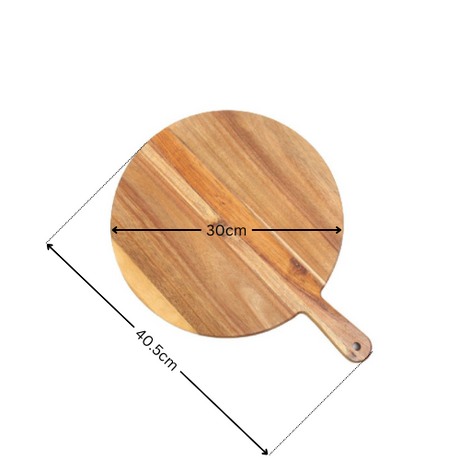Acacia Wood Pizza Paddle Serving Board Large Super Pack - Green Shop Online
