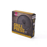 Non-Stick Cast Iron Round Grill Press With Bakelite Knob Black 24cm - Green Shop Online