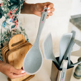 Silicone Serving Spoon Grey - 30cm - Green Shop Online