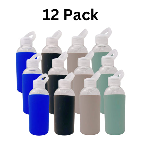 Glass Sports Travel Water Bottle 600ml – Pack of 12 - Green Shop Online