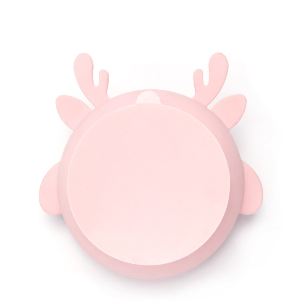 Silicone Baby Bowl - Deer Shape Pink - Green Shop Online