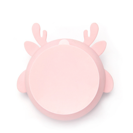 Silicone Baby Bowl - Deer Shape Pink - Green Shop Online