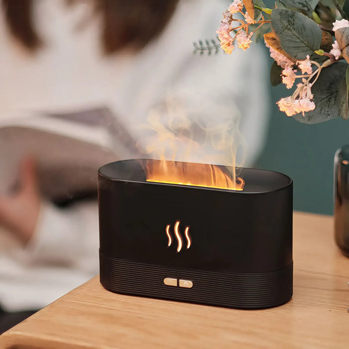 Flame Aroma Diffuser Black 180ml