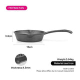 Non-Stick Cast Iron Frying Pan 16cm - Durable, Easy-Clean - Green Shop Online