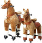 Brown Ride-On Horse Toy for Kids - Green Shop Online