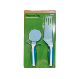 Stainless Steel Pizza Cutter and Spatula Set - Green Shop Online