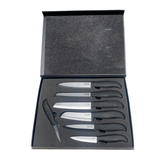 7 Piece Ceramic Knife Set - Green Shop Online