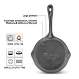 Non-Stick Cast Iron Frying Pan 16cm - Durable, Easy-Clean - Green Shop Online