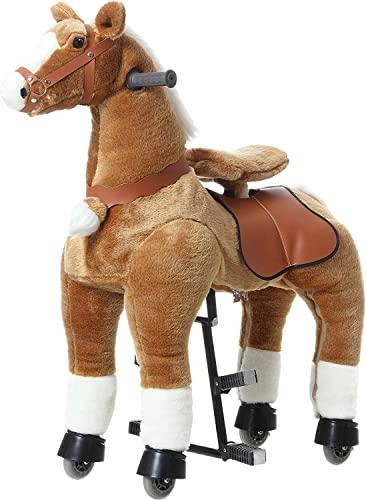 Brown Ride-On Horse Toy for Kids - Green Shop Online