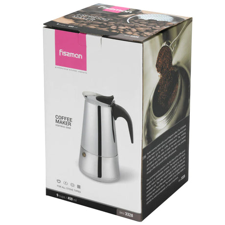 Coffee Maker 450ml for 9 Cups Stainless Steel - Green Shop Online