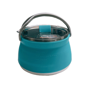 Silicone Collapsible Kettle - Portable 1L Capacity - Green Shop Online