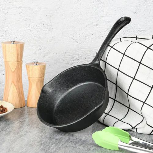 Non-Stick Cast Iron Frying Pan 16cm - Durable, Easy-Clean - Green Shop Online