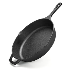 Non-Stick Cast Iron Frying Pan 26cm with Helper Handle - Green Shop Online