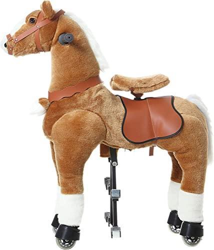 Brown Ride-On Horse Toy for Kids - Green Shop Online