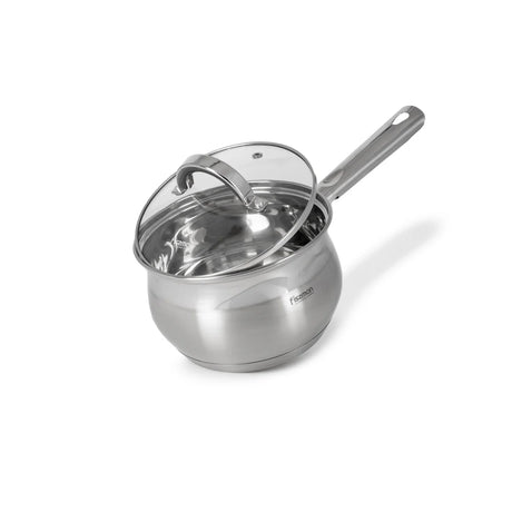 Saucepan FELINA 16x10.5cm 2.1 LTR With Lid Stainless Steel - Green Shop Online