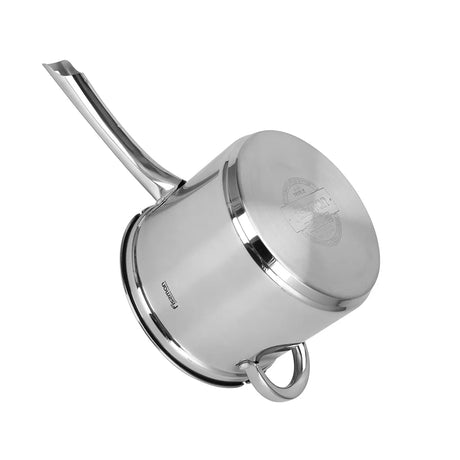 Saucepan FEDELE 18x15cm / 3.57 LTR with Glass Lid and Frying Basket - Green Shop Online