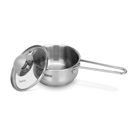 Saucepan GULLIVER 12x6cm 0.6 LTR with Glass Lid - Green Shop Online
