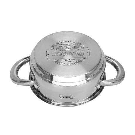Mini Cooking Pot GULLIVER 14x6cm / 0.9 LTR with Glass Lid - Green Shop Online