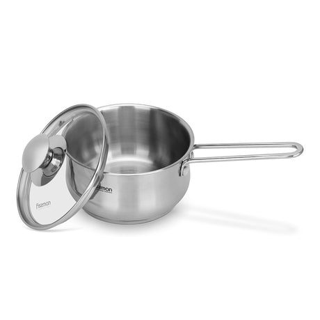 Saucepan GULLIVER 14x7.5cm / 1.1 LTR with Glass Lid - Green Shop Online
