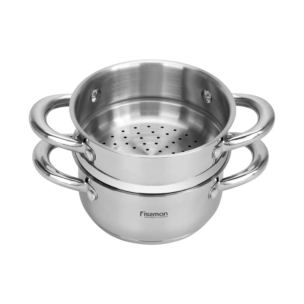 Mini Cooking Pot GULLIVER 14x7cm / 1.1 LTR with Steamer Inser 14x6.5cm - Green Shop Online