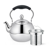 Tea pot with steel strainer 1.5 LTR (Stainless Steel) - Green Shop Online