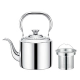 Tea Pot FONSO with steel strainer 1.5 LTR Stainless Steel - Green Shop Online