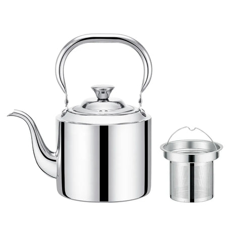 Tea Pot FONSO with steel strainer 1.5 LTR Stainless Steel - Green Shop Online