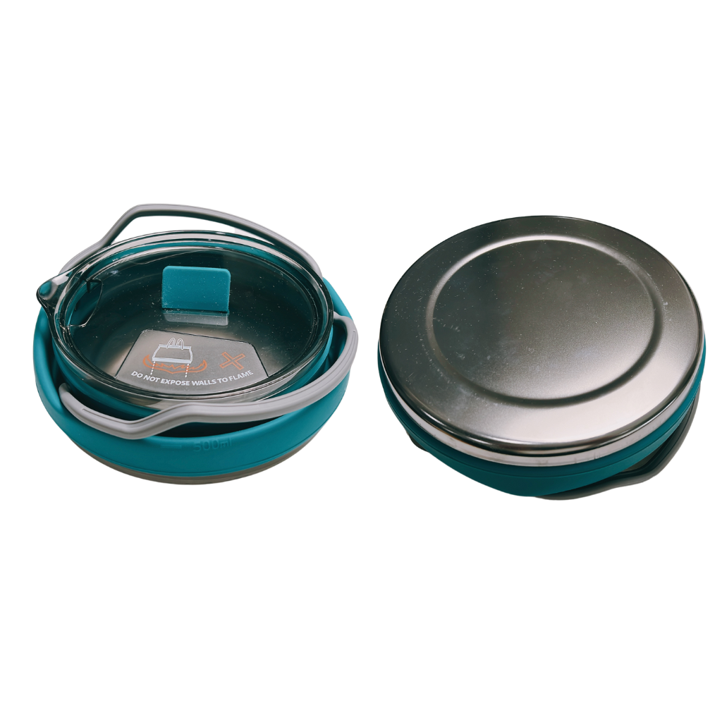 Silicone Collapsible Kettle - Portable 1L Capacity - Green Shop Online