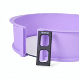 Separable Cake Pan 25 cm x 7.5cm Silicone With Bottom of Heat Resistant Glass