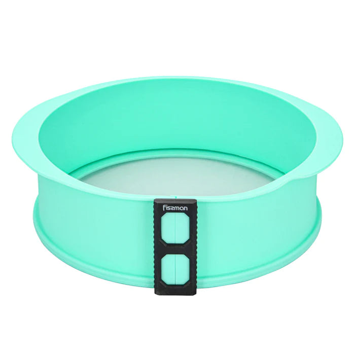 Separable cake pan 9.5 inch 24.3 cm x 7cm Silicone With Bottom of Heat Resistant Glass