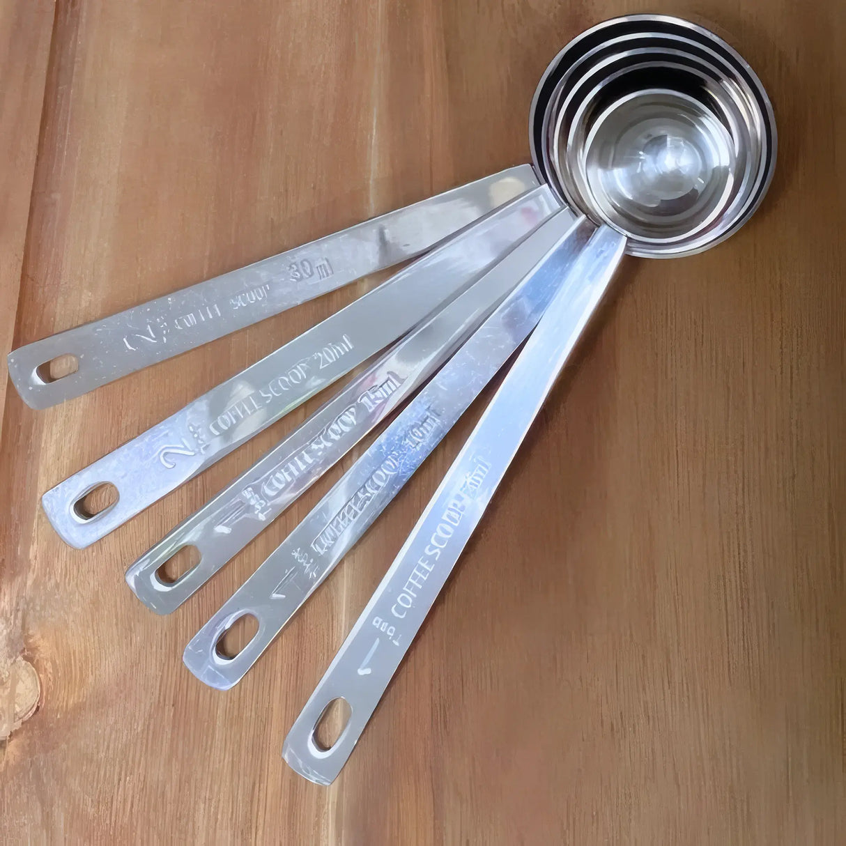 Stainless Steel Coffee Measuring Spoons 5 Pack