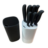 7 Piece Ceramic Knife Set + Knife Block - Green Shop Online