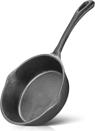 Non-Stick Cast Iron Frying Pan 16cm - Durable, Easy-Clean - Green Shop Online