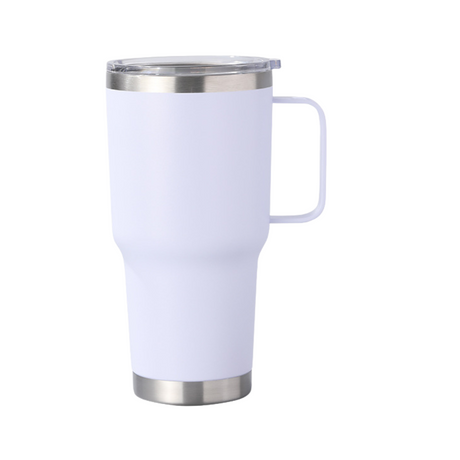Double Wall Stainless Steel 880mL/30oz Tumbler with Lid and Handle - Green Shop Online