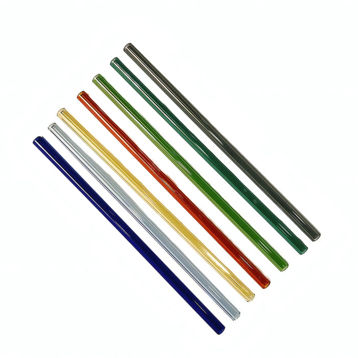 Glass 8mm Straws - Straight Dark Blue