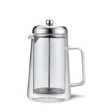 Double Wall French Press Coffee Maker 600ml - Borosilicate Glass - Green Shop Online