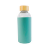Glass Sports Travel Water Bottle With Bamboo Lid – 600ml - Green Shop Online