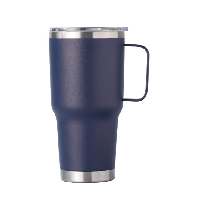 Double Wall Stainless Steel 880mL/30oz Tumbler with Lid and Handle Midnight Navy