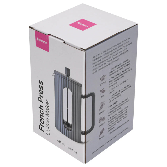 French Press Coffee Maker 350ml (Borosilicate Glass)