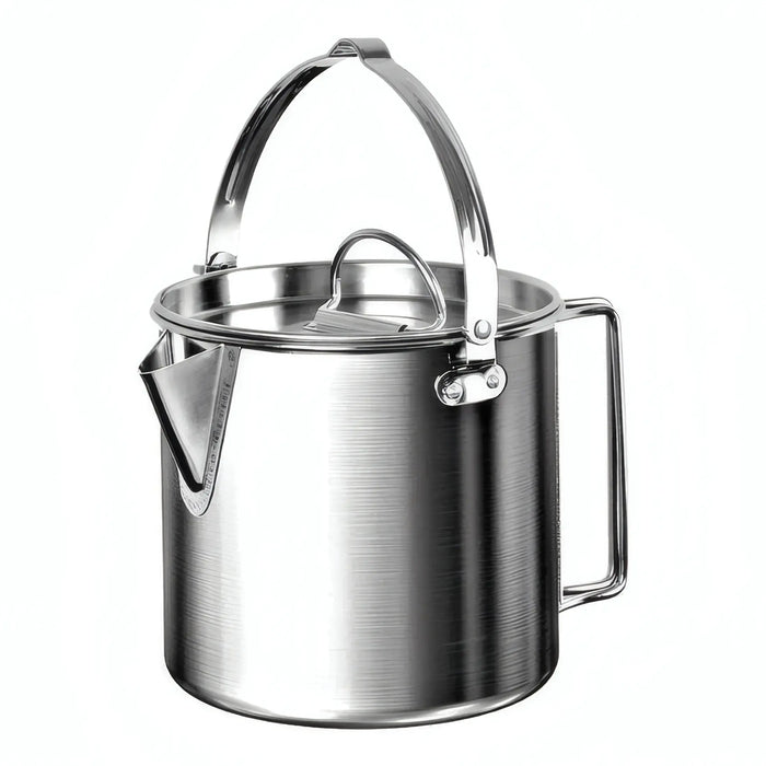 Stainless Steel Camping Kettle - 1.2L Capacity