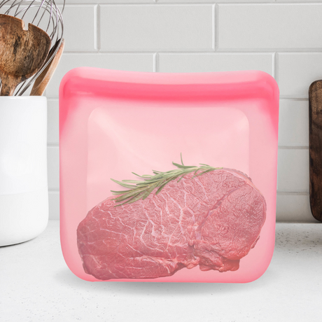 Silicone Food Storage Bag Reusable 5 Pack – 1000ml - Green Shop Online