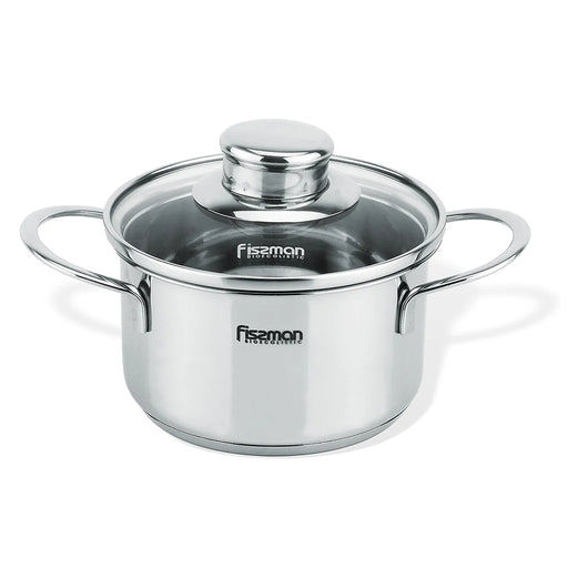 Mini Cooking pot BAMBINO 14 x 7.5cm 1.1 LTR with Glass Lid 
