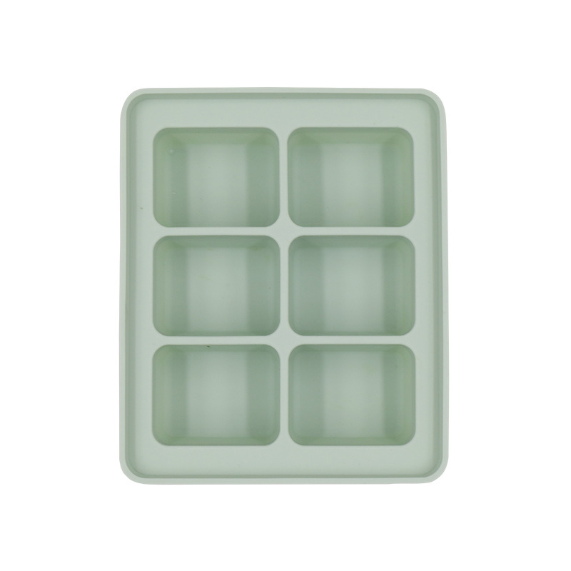 Baby Food-Prep & Serving Silicone Container - 6 Holes - Green Shop Online